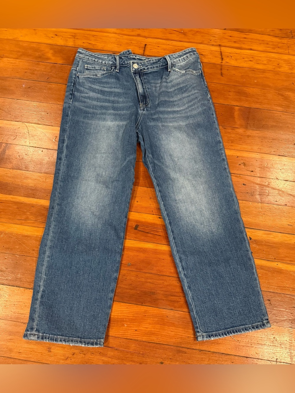 BAYEAS Bonnie High Rise Crossover Straight Leg Jeans  size 31